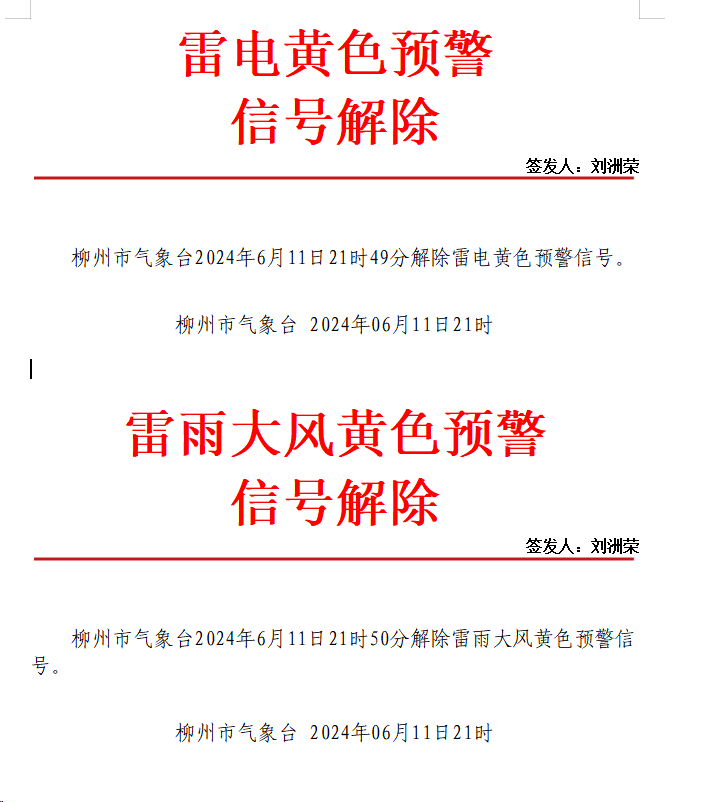 6月11日雷电黄色、雷雨大风黄色预警解除.png